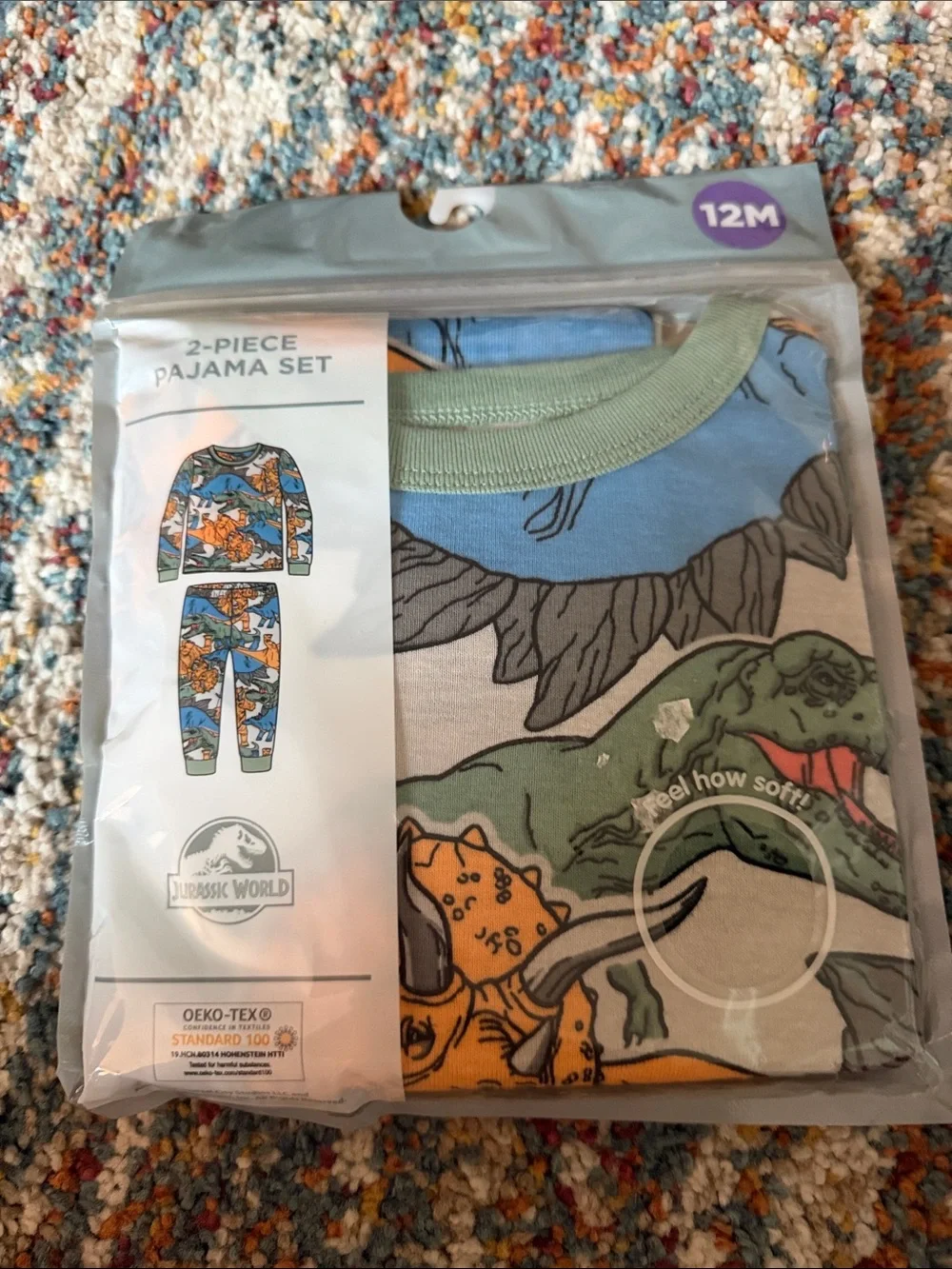 Paw Patrol & Dinosaur 2-Piece Pajama Sets in White and Blue
